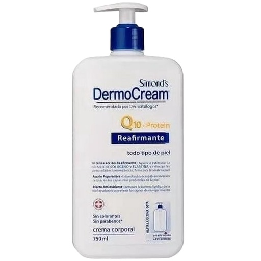 [7804945015463] Simond's Dermocream Q10 Crema Corporal Reafirmante 750 mL Durandin