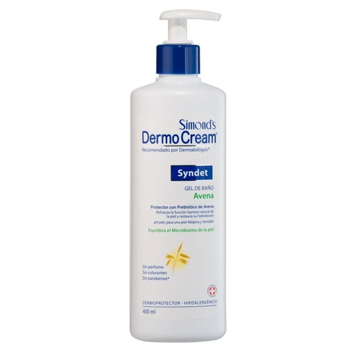 [7804945033214] Simond's Dermocream Syndet Gel de Baño Avena 400 mL Durandin