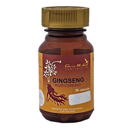 [7808713900395] Ginseng Rojo Coreano 50 Cápsulas Green Medical