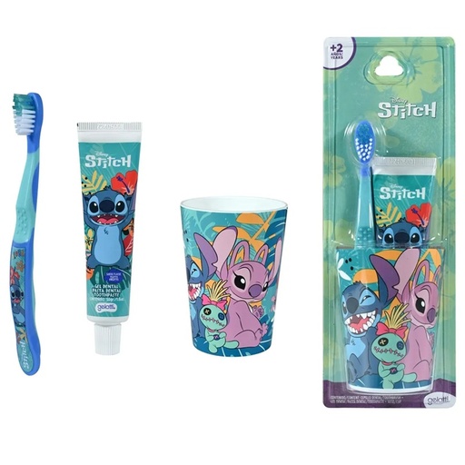 [7804915531276] Stitch Cepillo + Pasta Dental 50 g + Vaso Gelatti