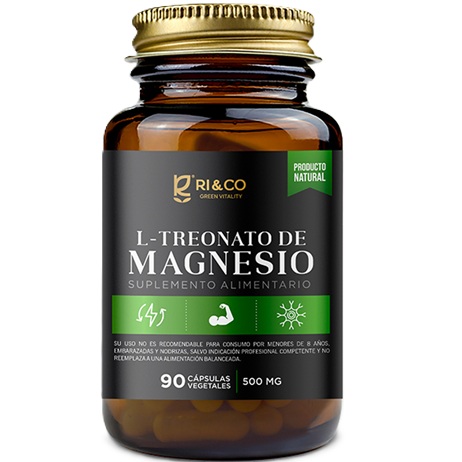 [0731416414067] L-Treonato de Magnesio 1.000 mg/2Caps 90 Cápsulas Veganas Ri&Co