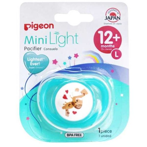 [4902508782432] Pigeon Chupete Entretención Mini Light Silicona 12m+