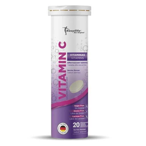 [4022679129840] Vitamina C 1000 mg Berries 20 Comprimidos Efervescentes Easylife