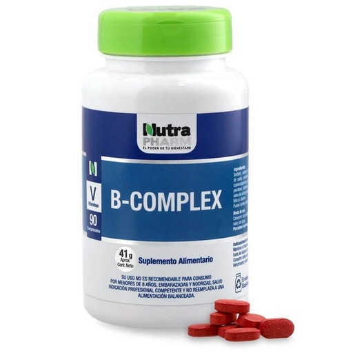 [7809576419093] B-Complex (6 Vit.) 90 Comprimidos NutraPharm