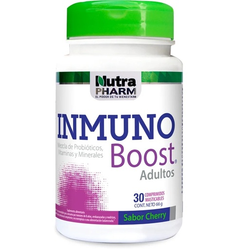 [7809576419048] Inmuno Boost Niños (Probióticos +Vit. +Min.) 30 Comp. Masticables NutraPharm