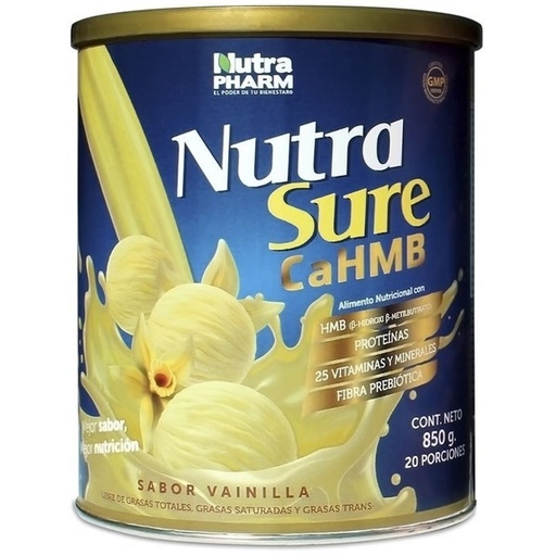 [7809576418454] NutraSure CaHMB Vainilla Alimento en Polvo 850 g Suplalim NutraPharm
