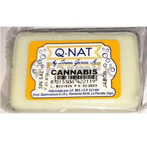 [8013306422119] Jabón en Barra Cannabis 90 g Q-NAT