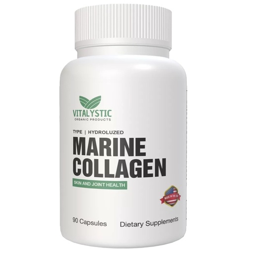 [9950311377340] Colágeno Marino (con Mg, Vit. C y D3) 90 Cápsulas Vitalystic