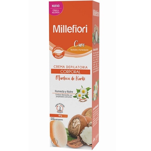 [7804923025187] Millefiori Care Crema Depilatoria Corporal Manteca de Karité 100 g