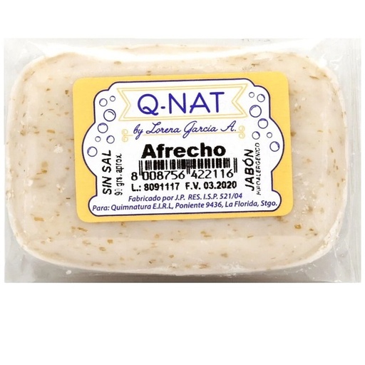 [8008756422116] Jabón en Barra Afrecho 90 g Q-NAT