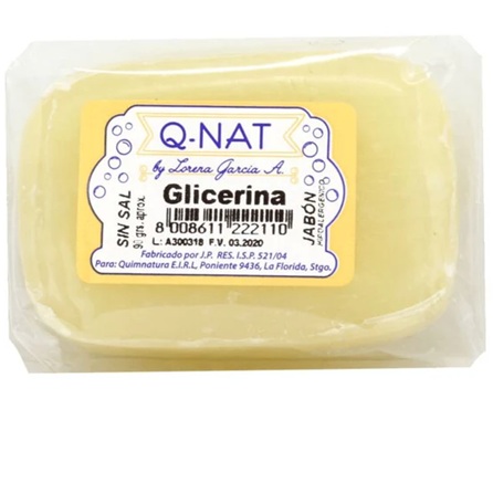 [8008611222110] Jabón en Barra Glicerina 90 g Q-NAT