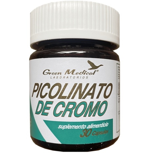 [7808713901200] Picolinato de Cromo 30 Cápsulas Green Medical