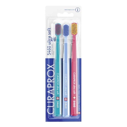 [7612412422429] Curaprox 5460 Ultra Suave 3 Cepillos de Dientes Curaden