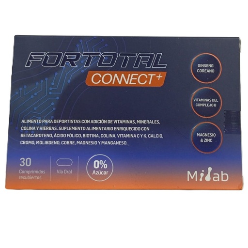 [7800063004297] Fortotal Connect (Vits. + Minerales + Ginseng + B Complex) 30 Comp. Recub. Milab
