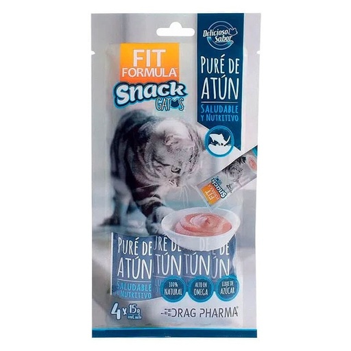 [7800006010866] Fit Formula Gatos Puré de Atún Snack Cremoso 4 sachet x 15 g