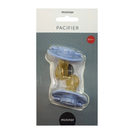 [5710860121825] Mininor Chupete Redondo de Látex Celeste +6 meses 2 unidades