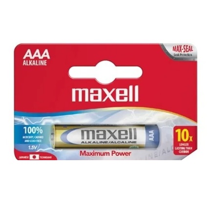 [025215720734] Maxell Pila Alcalina AAA 1,5V 1 Unidad