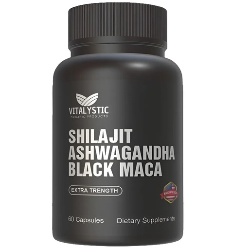 [9950311930460] Shilajit Ashwagandha Black Maca 60 Cápsulas Vitalystic