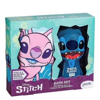 [7804915529471] Stitch 2 en 1 Shampoo-Acondicionador 300 mL + Toalla Microfibra Gelatti