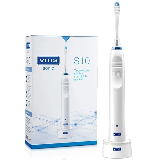 [8427426041097] Vitis Sonic Cepillo Eléctrico Recargable S10 + Cabezal Medio Dentaid
