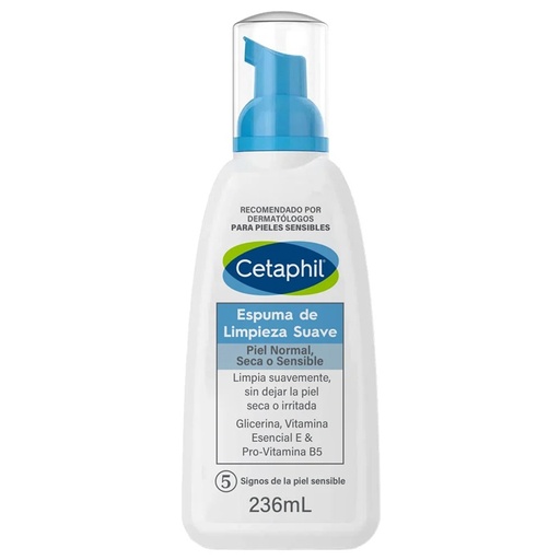[3499320009775] Cetaphil Espuma Limpiadora para Pieles Sensibles 236 mL