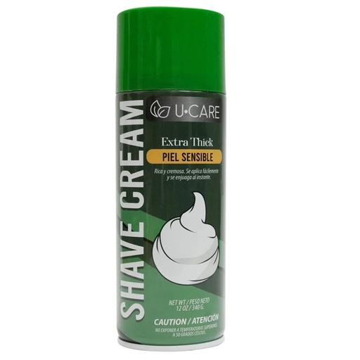 [6936097114877] U Care Espuma Afeitar Extra Thick Piel Sensible 340 g