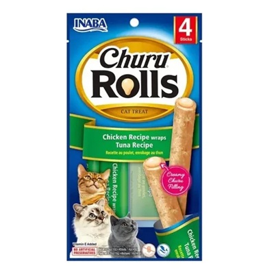 [854871008968] Churu Rolls Pollo y Atún para Gatos 4 sachet x 10 g
