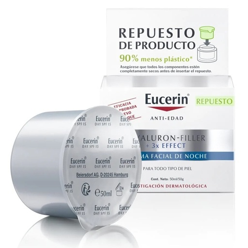 [4005900991058] Hyaluron Filler 3x Effect Repuesto Crema Facial Noche Refill 50 mL Eucerin