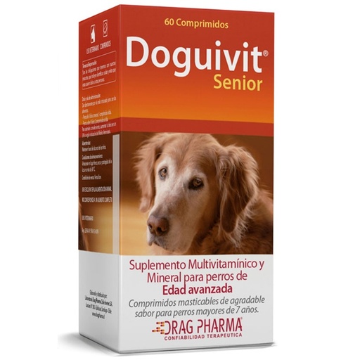 [7800006011474] Doguivit Senior Perros 60 Comprimidos Masticables Drag Pharma