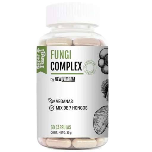 [0734191309771] Fungi Complex Mix 7Hongos 60 Cápsulas Vegan NewPharma