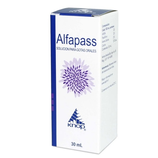[7803504002777] Alfapass Passiflora Solución Gotas Orales 30 mL Knop*