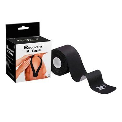 [7804656850001] Recovery K Tape Negro Venda Adhesiva Precortada 20 Tiras 5 cm x 5 m