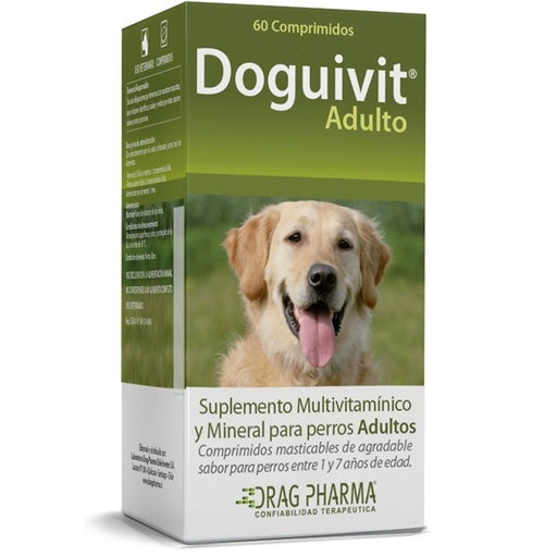 [7800006011467] Doguivit Perros Adultos 60 Comprimidos Masticables Drag Pharma