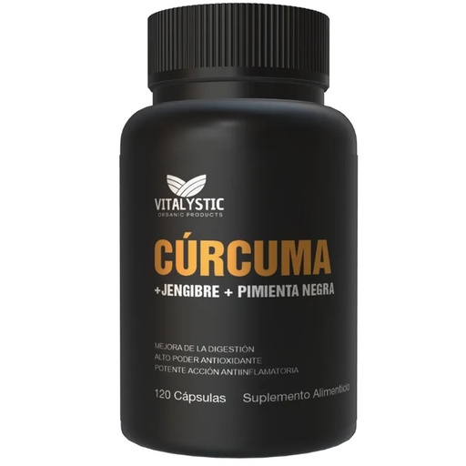 [9900311470688] Cúrcuma - Jengibre - Pimienta 120 Cápsulas Vitalystic