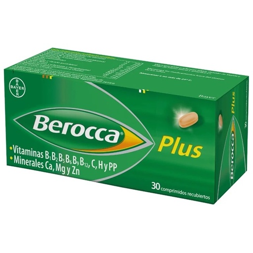 [7793640679844] Berocca Plus 30 Comprimidos Recubiertos Bayer