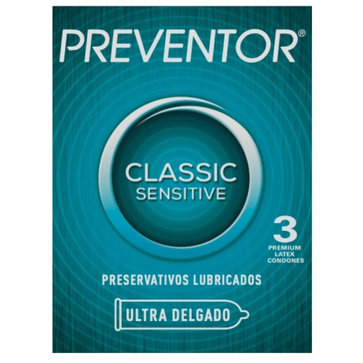 [5411834423456] Preventor Classis Sensitive 3 Preservativos Ultra Delgados