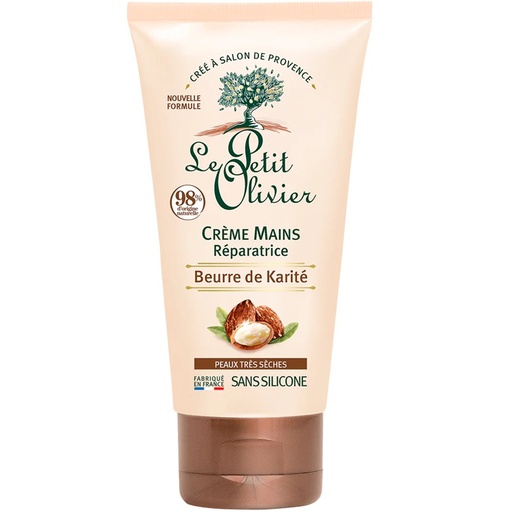 [3549621020426] Crema de Manos Reparadora con Manteca de Karité 75 mL Le Petit Olivier