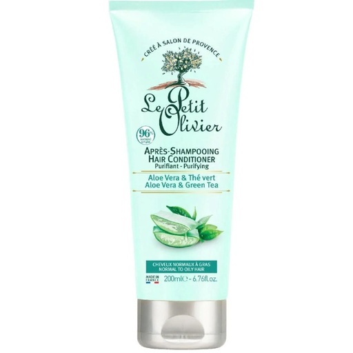 [3549620008463] Acondicionador Purificante Cabello Graso con Aloe Vera y Té Verde 200 mL Le Petit Olivier