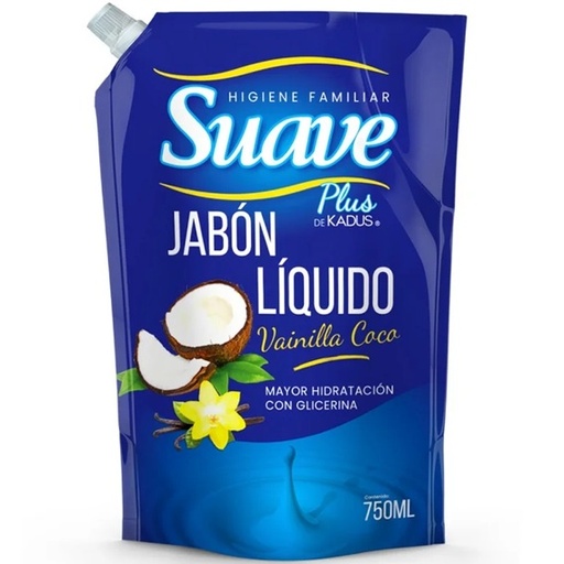 [7804947006308] Suave Plus Jabón Líquido Vainilla Coco 750 mL Kadus