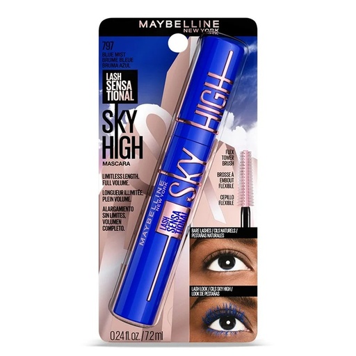 [41554089950] Maybelline Máscara de Pestañas Lash Sensational Sky High Lavable Bruma Azul