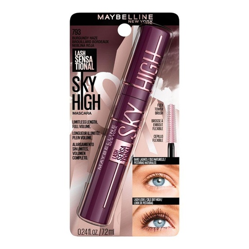 [41554089943] Maybelline Máscara de Pestañas Lash Sensational Sky High Lavable Neblina Roja