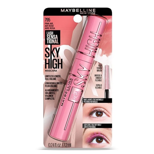 [41554089967] Maybelline Máscara de Pestañas Lash Sensational Sky High Lavable Aire Rosa