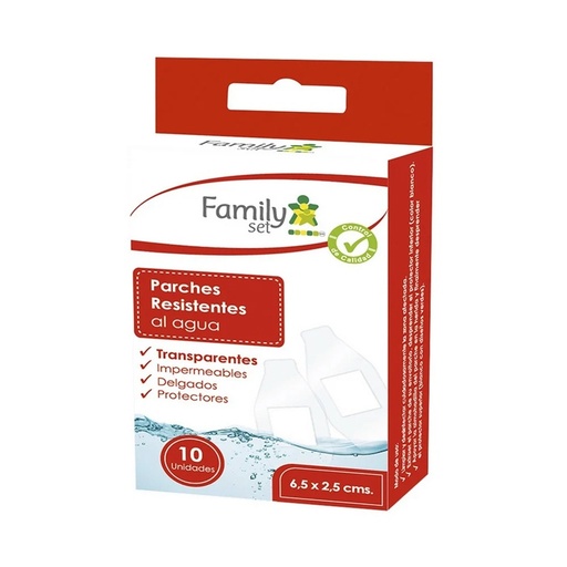 [7805633008088] Family Set Parche Curita Transparente Resistente al Agua 10 Unidades