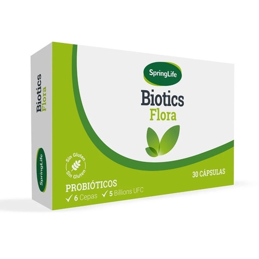 [7805633029397] Biotics Flora Probióticos 30 Cápsulas SpringLife