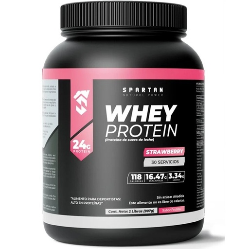 [7804676660673] Whey Protein Frutilla 907 g Spartan
