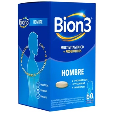 [7500435251693] Bion 3 Hombre (10 mill. UFC/ 11 Vit/ 4 Min) 60 Comprimidos Recubiertos P&G