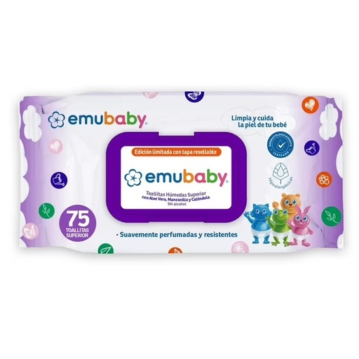 [7804603542751] Emubaby 75 Toallitas Húmedas Emuchile