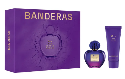 [8411061106747] Her Secret Desire Eau de Toilette Spray 50 mL + Hydrating Body Lotion 75 mL  Antonio Banderas