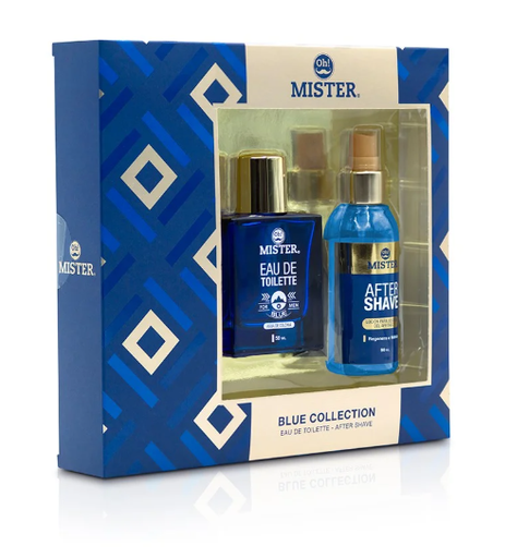 [7805633016854] Oh! Mister Blue Eau de Toilette Spray 50 mL + After Shave 90 mL