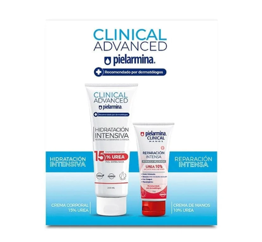 [7804907001930] Pielarmina Clinical Advanced Crema de Manos Reparación Intensa Urea 10% 70 g + Crema Corporal Hidratación Intensiva Urea 15% 200 mL Petrizzio